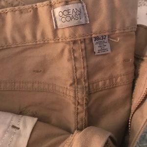 Men’s khaki pants - denim feel, stretchy.  Size38x32.  Never worn.